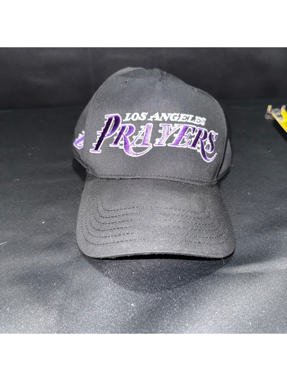 OTTO Black Adjustable Baseball Cap with Los Angeles Prayers,